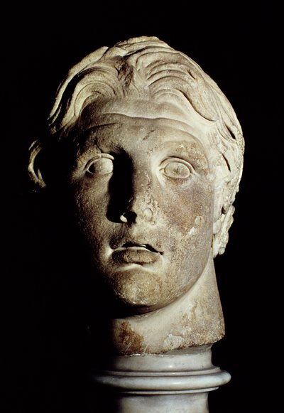 Alexander the Great, found in Pergamum (marble) by Greek